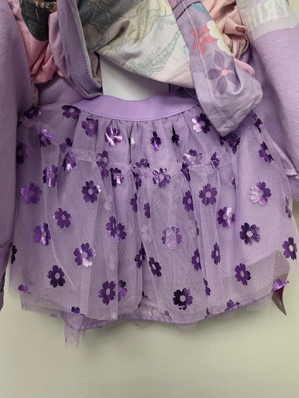 Disney Princess 3 piece Tutu Set Jacket Tutu Skirt and Shirt Purple 2T